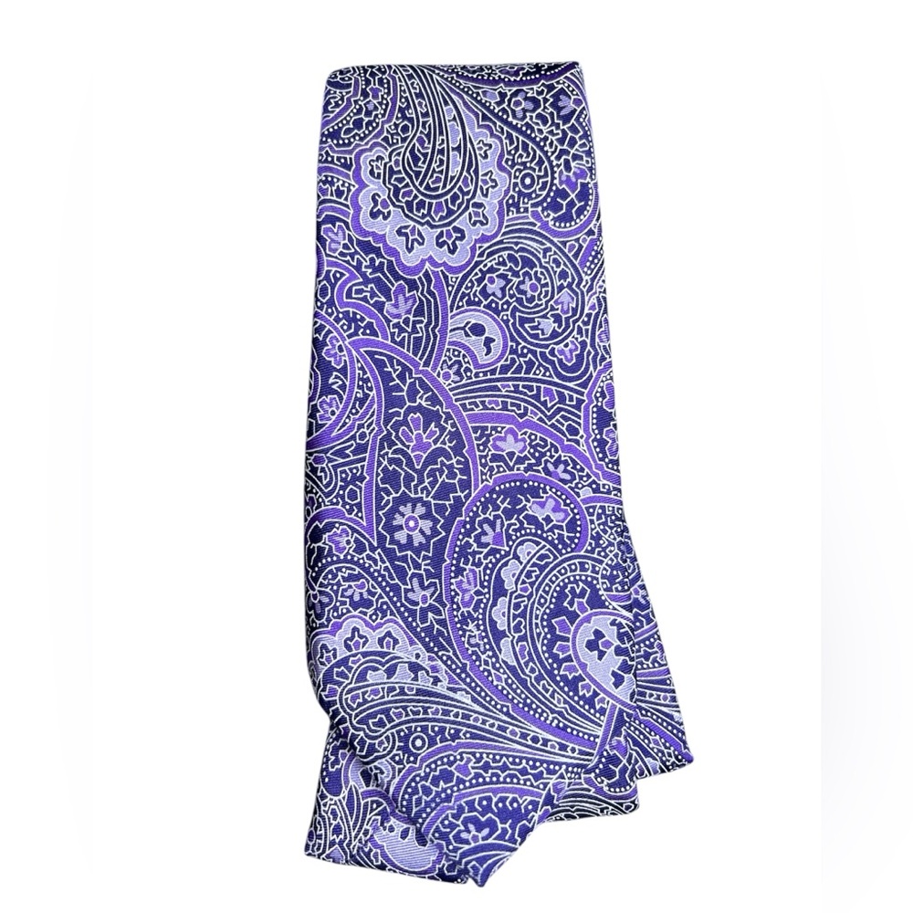 Express Purple Paisley 100% silk tie